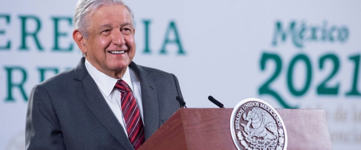 Andres Manuel Lopez Obrador wearing a suit and tie